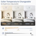 thumbnail image 2 of Ventilador de techo LEDIARY de 22 pulgadas con luz regulable a distancia, 120 V, 2 of 7