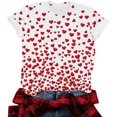 thumbnail image 5 of Ounisa Valentines Shirts Women Love Heart Graphic Print Short Sleeve Tee Tops, 5 of 9