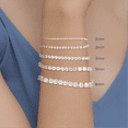 thumbnail image 3 of Forever Facets 2mm Cubic Zirconia Tennis Bracelet in 14k Rose Gold over Sterling Silver, Adult Female, 3 of 5