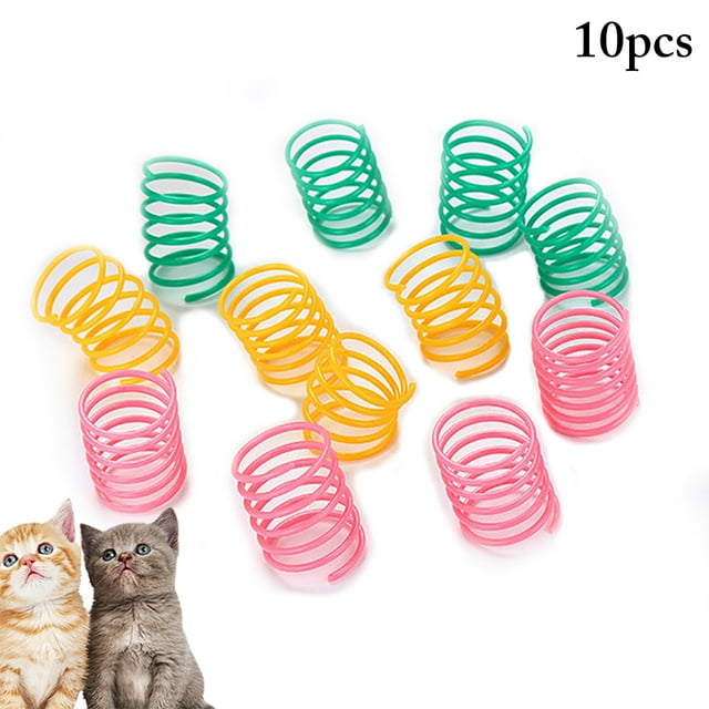10 Pcs Jouet Ressort Cat Jouet Créatif en Plastique Cat Jouet Interactif Jouet de Jeu pour Animal