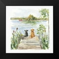 thumbnail image 2 of Swatland, Sally 12x12 Black Modern Framed Museum Art Print Titled - Lake Buddies, 2 of 5