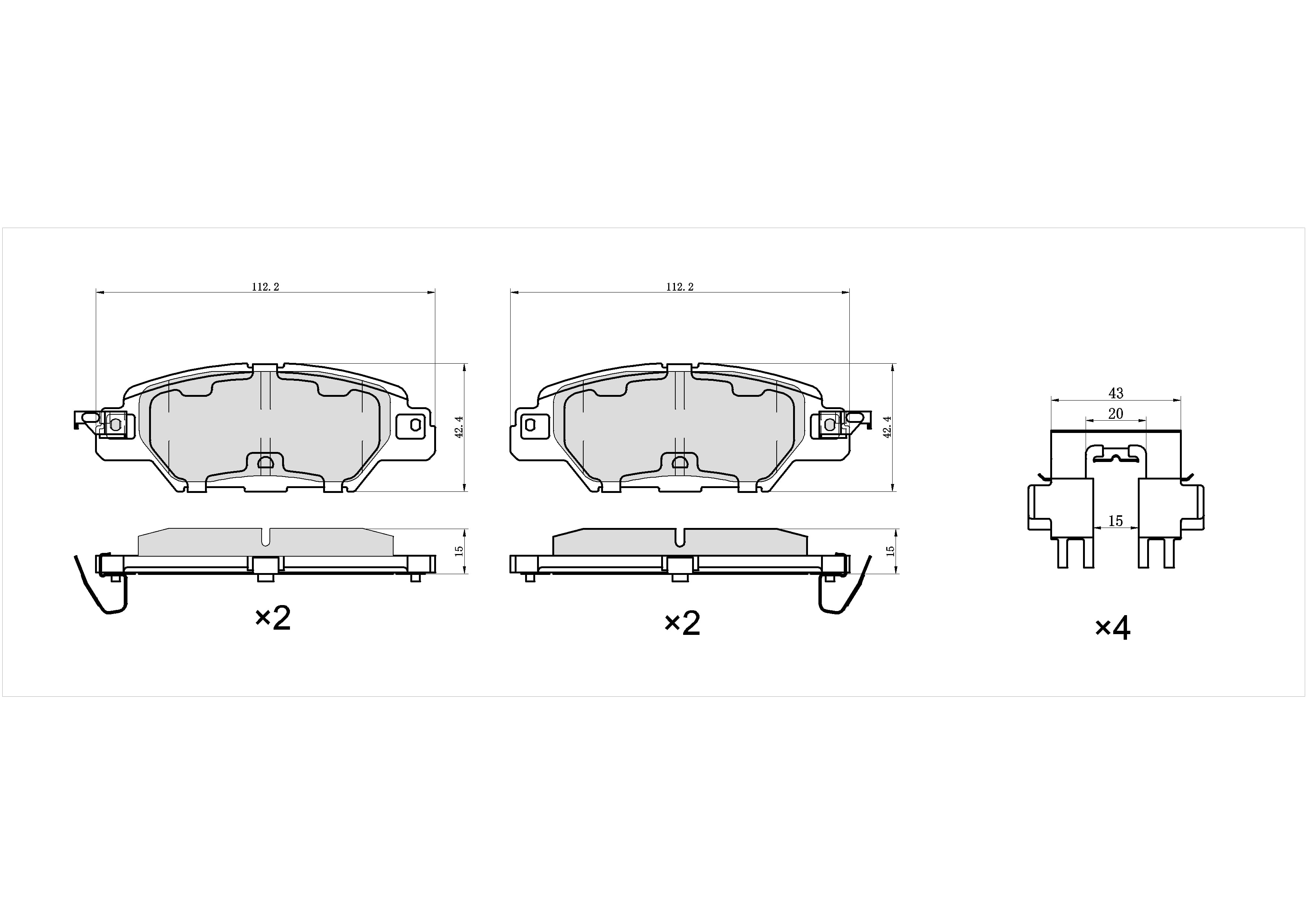 UltraHC 700 Brake Pad Set, Rear HC7.1846.0.C, Mazda CX-5 2023-2016
