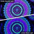thumbnail image 4 of Mandala Glow in The Dark Tapestry Black Light Bohemian Aesthetic Tapestry UV Reactive Boho Flower Wall Hanging Poster Backdrop for Bedroom Living Room Dorm Decor 59"X51"/150X130cm, 4 of 8