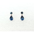 thumbnail image 4 of Faship Gorgeous Navy Blue Rhinestone Crystal Floral Necklace Earrings Set, 4 of 5