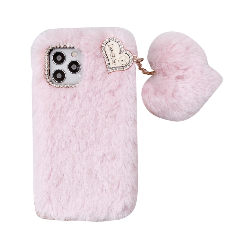 Techinal Fluffy Phone Case Fur Cover for iPhone 13 13Pro Promax Protect