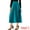 Peacock Blue, variant on INSPIRE CHIC Women's Halloween Costume Elastic Waisted Accordion Pleated Metallic Skirt