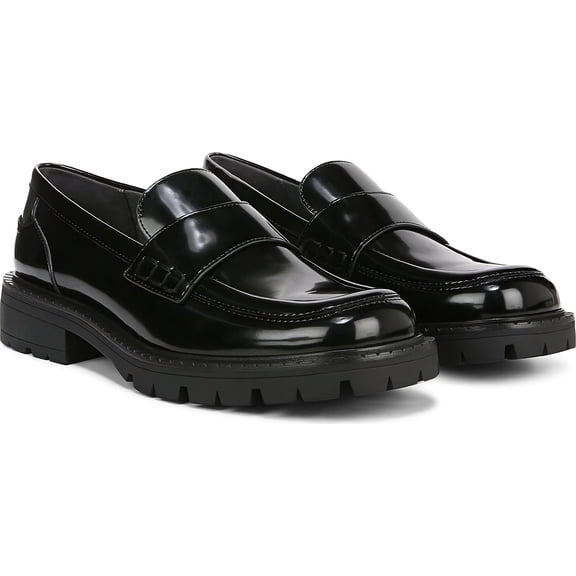 Franco Sarto Women's Black A-Darby Loafers 11M