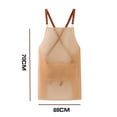 thumbnail image 3 of Biezeib Clear Apron, Back Cross Tie-up Cooking Apron Oilproof Waterproof Apron with Pockets, 3 of 3
