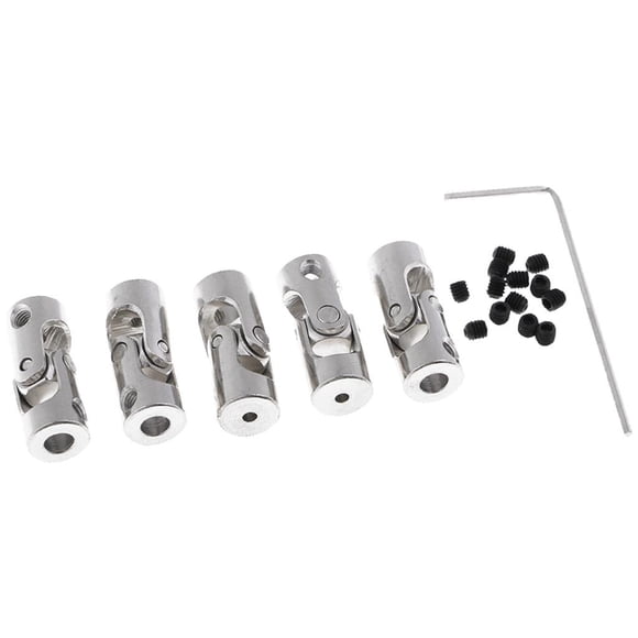 Acoplador de eje de metal para barco RC, coche, conector de motor, junta universal, 5 piezas