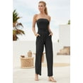 thumbnail image 3 of LASCANA Women's Strapless Jumpsuit Ruching, 3 of 6