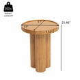 thumbnail image 5 of Christopher Knight Home 17" Round End Table with Rubberwood Pedestal Base, Natural, 5 of 8