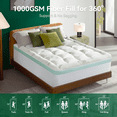 thumbnail image 5 of Niceluck Dual-Layer King Mattress Topper, Cooling Bamboo Viscose Memory Foam Pillow Top, Back Pain Relief Breathable Pad with Deep Pocket & Adjustable Straps, White, 5 of 11