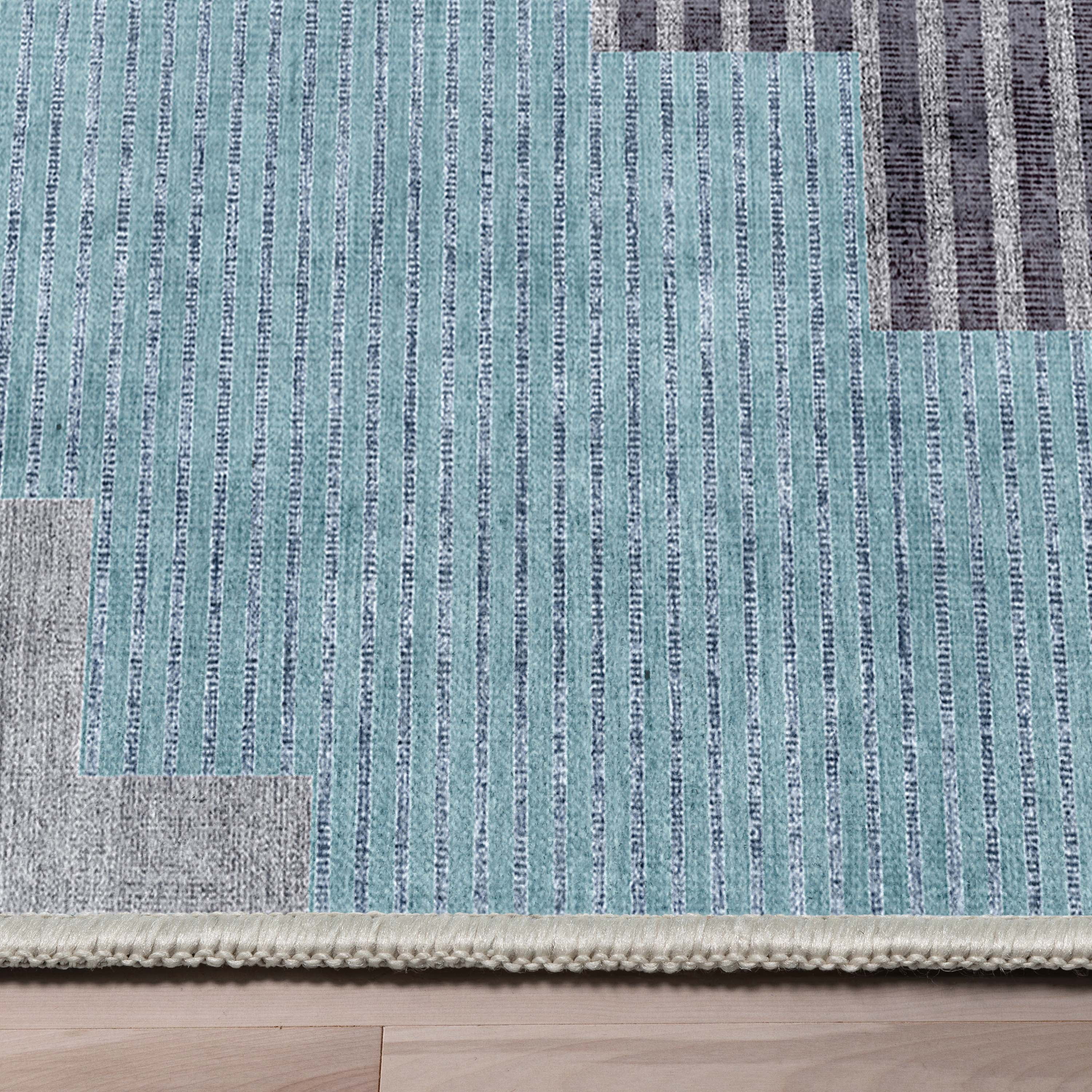 Well Woven Apollo Portsmouth Vintage Southwestern Blue Flatweave 5'3" x 7'3" Area Rug