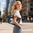thumbnail image 7 of TSOVTHRID Purses for Women Waterproof Handbag with Matching Wallet Set Black Leather Shoulder Bag Tote Satchel with Purse for Ladies Shopping, Dachshund Dog Daisy Butterfly Print, 7 of 7