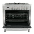 thumbnail image 6 of Cosmo 36 in. Stellar Collection 4.4 cu. ft. Dual Fuel Range, 5 Burners, Convection Oven, Textured Grip Handle, Stainless Steel, 6 of 12