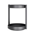 thumbnail image 1 of Drehteller,Gewürzregal Drehbar,2 Etagen Drehteller Organizer 360 Rotatable Drehteller Organizer für Küche Speisekammer Schrank Schrank Tisch Arbeitsplatte Stahl Metall, （30cm Schwarz）, 1 of 5
