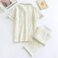 thumbnail image 4 of Women's Cotton Pajamas Set Short Sleeve Sleepwear Button-Down Nightwear Long Pants Pj Lounge Sets Pajamas, 4 of 9
