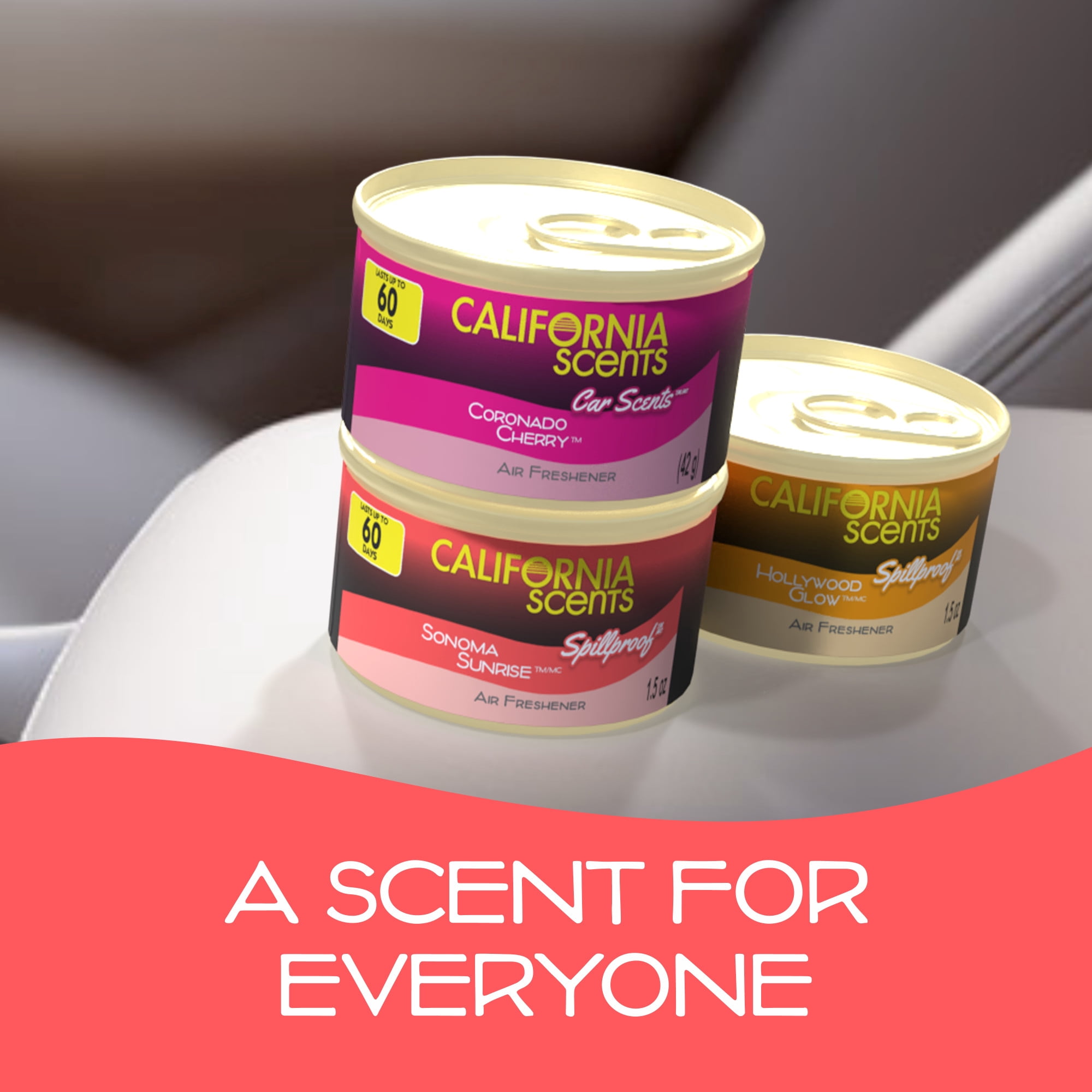 California Scents Spillproof Solid Air Freshener Can for Home or Auto, Sonoma Sunrise Scent