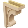 thumbnail image 5 of 6"W x 12"D x 18"H Classic Alma Rough Cedar Woodgrain TimberThane Corbel, Primed Tan, 5 of 6