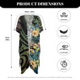 thumbnail image 6 of HELLHERO Tropical Flowers Bathing Suit Cover Up Polyester Quick Dry Free Size Long Kimono Swimsuit Cover Up for Women, 6 of 6