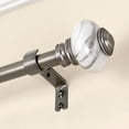 thumbnail image 3 of Lumino 1" Pewter Valentina Knob Adjustable Single Curtain Rod Set, 42"-120", 3 of 5