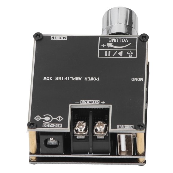 Power Amplifier Module, Digital Stereo Amplifier Board AUX BT USB Input Box Matching Function DC9-24V for Communicating