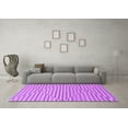 thumbnail image 3 of Ahgly Company Indoor Rectangle Solid Purple Modern Area Rugs, 5' x 7', 3 of 4