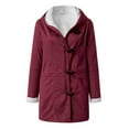 thumbnail image 4 of Vinsonshop Womens Peacoat Jacket Winter Clothing for Women Womens Warm Winter Coat Warm Coats for Women Ladies Winter Coats Winter Jackets for Women Womens Coats Winter Wine 5XL, 4 of 7