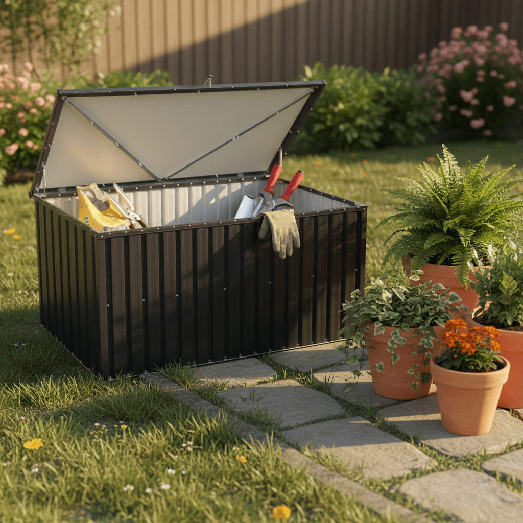 Outdoor Metal Storage Box, Medium