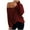 Wine, variant on WREESH Womens Fashion Tunic Top Casual V Neck Solid Color Pullover Loose Fit Long Sleeve Tops Casual Pullover Top Base T-Shirt Black