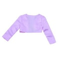 thumbnail image 4 of DPOIS Kids Girls Long Sleeves Beaded Bolero Jacket Shrug Cardigan Purple 3-4, 4 of 5