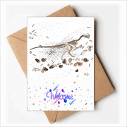 bs black small dinosaur Welcome Back Greeting Cards Envelopes Blank