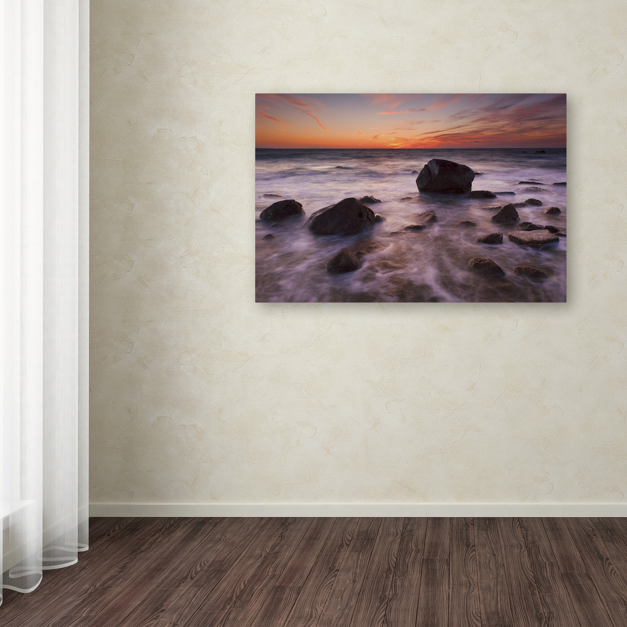 Trademark Fine Art 'Silky Water Rocks' Canvas Art by Michael Blanchette Photography