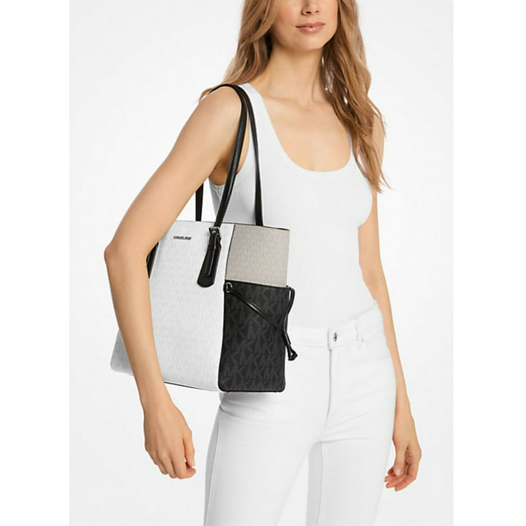 Michael Kors ★ Voyager Large Color-Block Logo Tote Bag Michael Kors Women's Voyager Large Color-Block Signature
