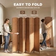 thumbnail image 4 of HOMCOM 6 Panel Folding Room Divider Privacy Screen Indoor Home Decoration, 4 of 10