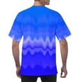 thumbnail image 4 of ZunFeo Mens Oversized Graphic Tee Ombre Wave Print Casual Crewneck Short Sleeve T-Shirt Blue Sizes S-XXXXXL,Size M, 4 of 6