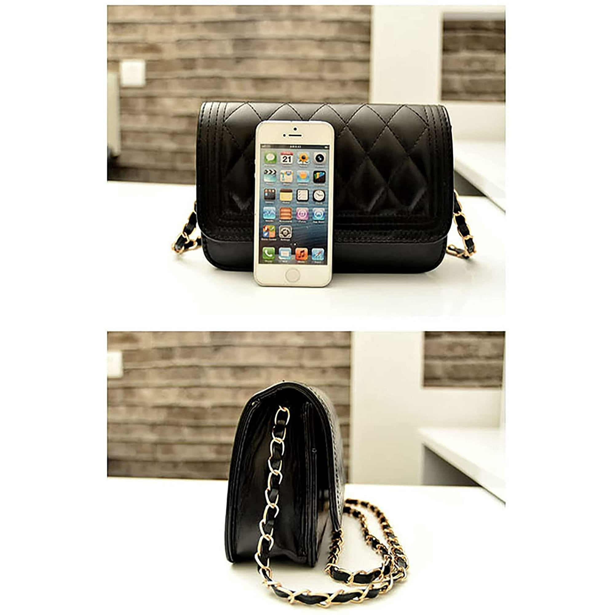Zctt Small Crossbody Bags For Women Quilting Shoulder Bag Leather Handbag Purses Fashion Evening Bag Black