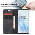 thumbnail image 3 of Dteck Wallet Case For OnePlus 8 , Premium PU Leather Wallet case Magnetic Flip Folio [Kickstand Feature] with ID & Credit Card Pockets, Black, 3 of 6