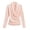 Pink, variant on Bxsruta Women's Long Sleeve Wrap Top V Neck Ruched Blouse Slim Fit Workwear Shirt