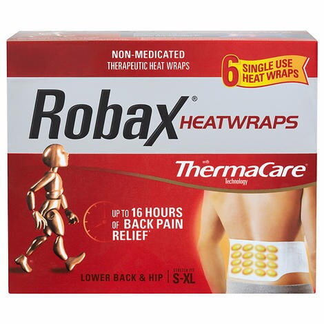 Robax Heatwraps with Thermacare Technology Lower Back and Hip - 6 Heatwraps