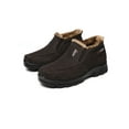 thumbnail image 3 of Frontwalk Mens Winter Shoes Plush Lining Snow Boots Slip On Warm Booties Work Casual Comfort Shoe Men Round Toe Ankle Bootie Brown 10.5, 3 of 9