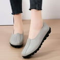 thumbnail image 5 of CPNG Womens Leather Soft Beef Tendon Slip-on Flat Bottom Round Toe Non-Slip Loafers Comfort Retro Handmade Sewing Thread Breathable Fashion Dress Shoes, 5 of 6