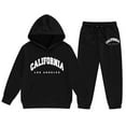 thumbnail image 4 of Byoo Toddler Girl's Outfits California Long Sleeved Hoodie Sweatpants Sports Sweatsuits, 4 of 4