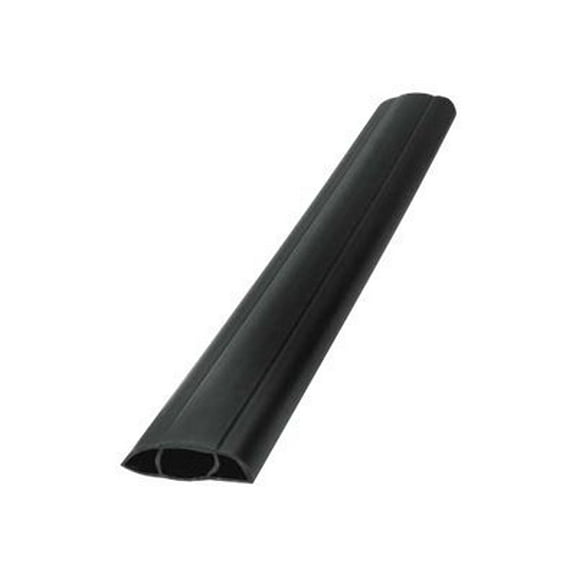 Cable Protector, 1-11/16 in H, 5 ft L, 5-5/8 in W, 1 Channel, PVC, Black