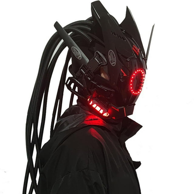 Casco Máscara con trenzas LED Fernando Cosplay de Halloween estilo A