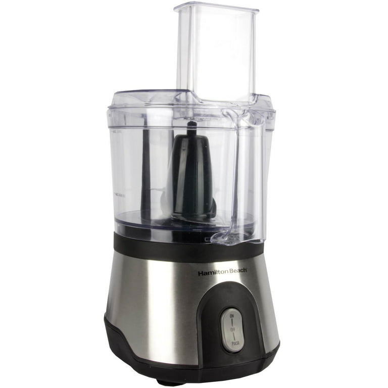Hamilton Beach 10-Cup Food Processor with Compact Storage, Black &  Stainless - 70760