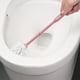 thumbnail image 4 of Juego de cepillo y limpiador para inodoro compacto con mango ergonómico, diseño moderno, base de drenaje hueca y cabezal de cepillo suave para la limpieza del baño, gris/rosa/verde., 4 of 6
