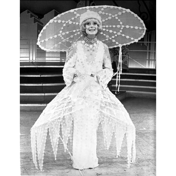 Carol Channing wearing an Embroidered Long Dress with Big Hat Photo ...