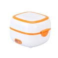 thumbnail image 2 of Fiambrera eléctrica portátil con calentador, de doble capa, de gran capacidad, color naranja, con interior de PP para comidas de oficina y escuela, 2 of 3
