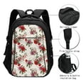 thumbnail image 3 of Balery Rose Flowers Mochila con carga USB para hombre y mujer - Mochila impermeable y antirrobo para laptop con puerto USB para viajes, trabajo, 3 of 7